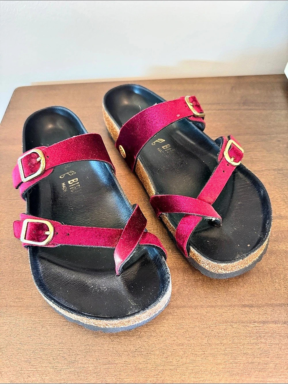 Birkenstock Mayari Velvet Pink Sandals EU 36